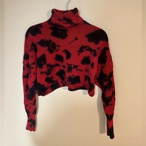 I.AM.GIA Red and Black Turtleneck Sweater